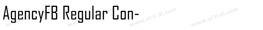 AgencyFB Regular Con字体转换